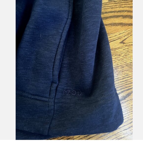 New with Tags Izod Zip Fleece Jacket Women’s Size Medium Red Navy Blue - Picture 6 of 6